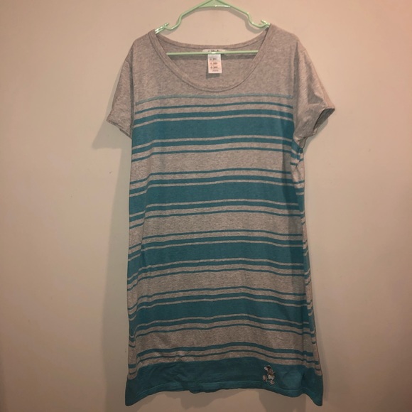 Disney Dresses & Skirts - Disney Dress Mickey Mouse striped blue and gray